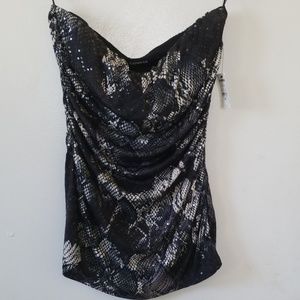 Express snakeskin tube top